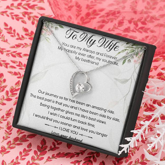 To My Wife Love Knot Necklace Message Card - To My Wife Necklace Anniversary Gift For Wife, Gift For Wife, Necklace For Wife, Birthday Gift For Wife, Gift For Wife Birthday, Love Knot - Thegiftio UK