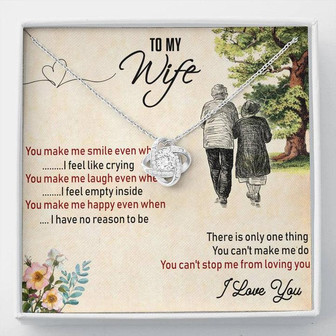 To My Wife Love Knot Necklace Message Card - Thegiftio UK
