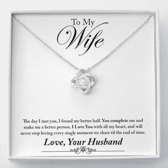 To My Wife Love Knot Necklace - Thegiftio UK