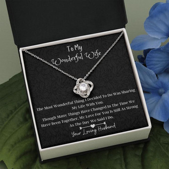 To My Wife Love Knot Necklace - Thegiftio UK
