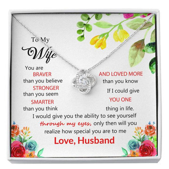To My Wife Love Knot Necklace,Gift For Wife, Love Your Wife,Husband Gift Wife,Love Your Husbnad. - Thegiftio UK