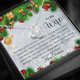 To My Wife: Merry Christmas Love Knot Necklace - Thegiftio UK