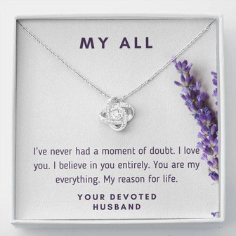 To My Wife, My All - Love Knot Necklace - Thegiftio UK