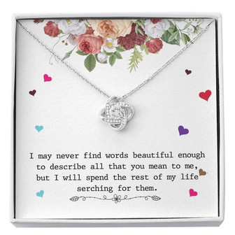 To My Wife Necklace - Anniversary Gift For Wife - Gift For Wife - Love Knot Necklace - Thegiftio UK