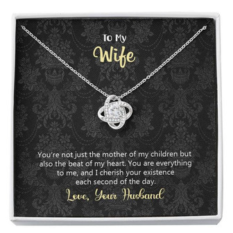 To My Wife Necklace, Gift For Wife Love Knot Necklace - Thegiftio UK