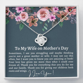 To My Wife On Mother's Day Love Knot Necklace - Thegiftio UK