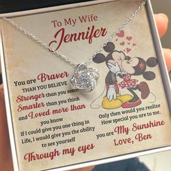 To My Wife Personalized Love Knot Necklace - Thegiftio UK