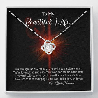 To My Wife, You Can Light Up Any Room - Love Knot Necklace - Thegiftio UK