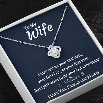 To My Wife "Your Last Everything" Love Knot Necklace Gift Set - Thegiftio UK