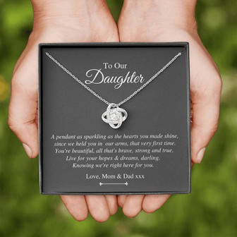 To Our Daughter - Love Knot Necklace - Thegiftio UK