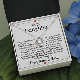 To Our Daughter Love Knot Necklace - Thegiftio UK