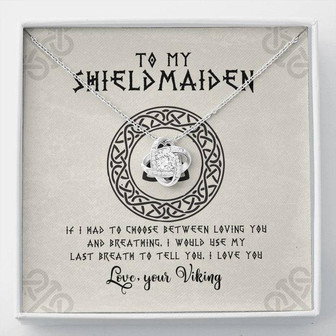 To Shieldmaiden I Love You Love Knot Necklace Gift For Her - Thegiftio UK