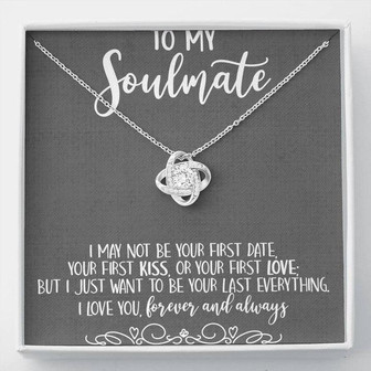 To Soulmate I Love You Forever Love Knot Necklace Gift For Her - Thegiftio UK