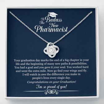 To The Badass New Pharmacist - Love Knot Necklace - Thegiftio UK
