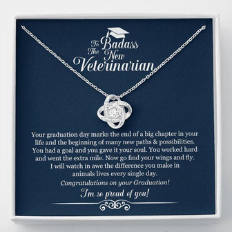 To The Badass Veterinarian - Love Knot Necklace - Thegiftio UK