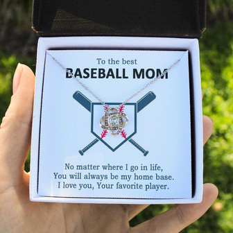 To The Best Baseball Mom - Love Knot Necklace - Thegiftio