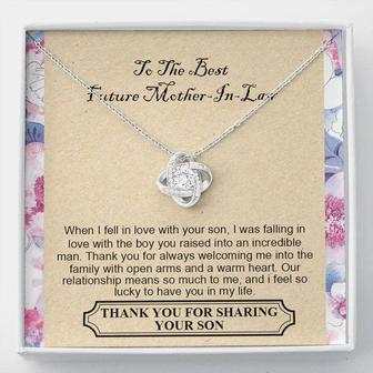 To The Best Future Mother-In-Law - Thank You For Always Welcoming Me Into The Family With Open Arms And A Warm Heart - Love Knot Necklace - Thegiftio UK