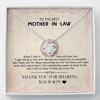 To The Best Mother-In-Law | Love Knot Necklace - Thegiftio