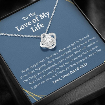 To The Love Of My Life - You Are My Life - Love Knot Necklace - Thegiftio UK