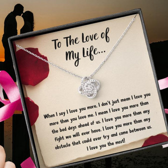 To The Love Of My Life "Love You The Most" Love Knot Necklace Gift Set - Thegiftio UK