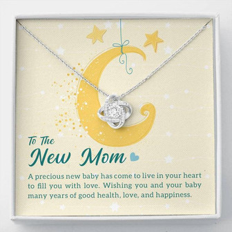 To The New Mom A Precious New Baby Love Knot Necklace - Thegiftio