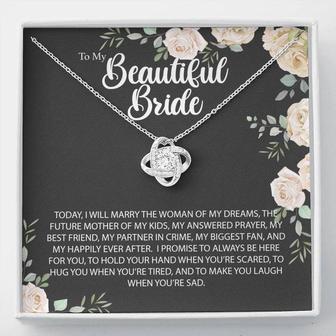 Today I Marry The Woman Of My Dreams Love Knot Necklace - Thegiftio UK