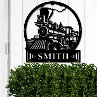 Train Decor, Train Gifts, Train Sign, Train, Custom Train Gift, Monogramed Train, Train Metal Sign, Personalized Train Sign, Metal Wall Art - Thegiftio UK