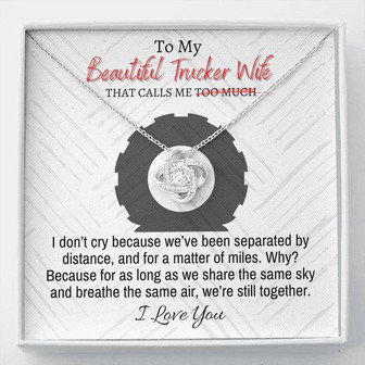 "Trucker Wife" Love Knot Necklace Open Road Edition - Thegiftio UK