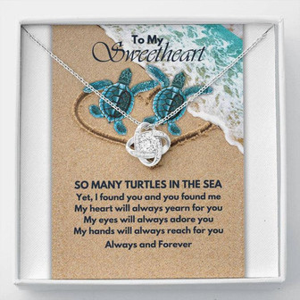 Turtle Love Love Knot Necklace - Thegiftio UK