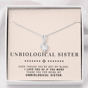 Unbiologic Sister Necklace, Unbiological Sister Love Knot Necklace, Best Friend Necklace, Soulsister Gift, Bridesmaid Gift, Valentine's Gift - Thegiftio UK