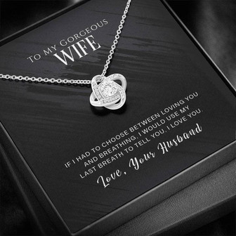 Unique To My Wife Love Knot Necklace - Thegiftio