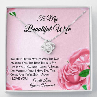 Valentine Day Gift For Her - Love Knot Necklace - A Symbol Of Love - Thegiftio UK