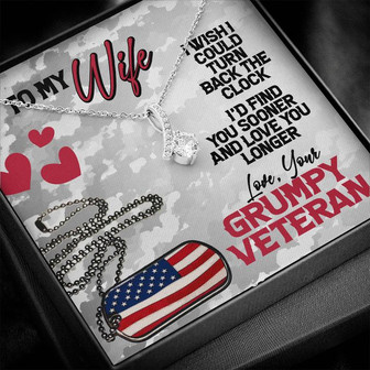 Valentine Gift For Army Wife, To My Army Wife From Husband, Military Wife Necklace, Anniversary Gift, Romantic Gift, Love Knot Necklace - Thegiftio UK
