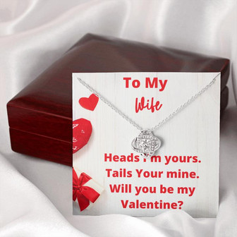 Valentines Day Gift For Wife Love Knot Necklace Gift For Her Gift From Husband - Thegiftio