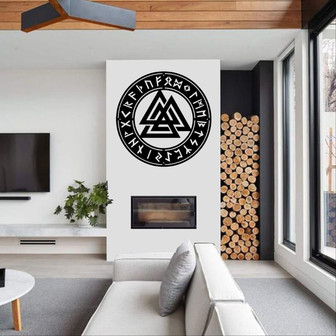 Valknut Metal Wall Art| Metal Wall Sign | Metal Wall Hanging | Office Wall Art | Viking Wall Art | Valknut Wall Sign | Viking Metal Wall Art - Thegiftio