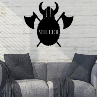 Viking Custom Wall Sign|Viking Sign|Viking||Custom Sign|Wall Sign|home decor|Metal sign|Sign|Address sign|Iceland|Iceland sign|raid|Axes - Thegiftio UK