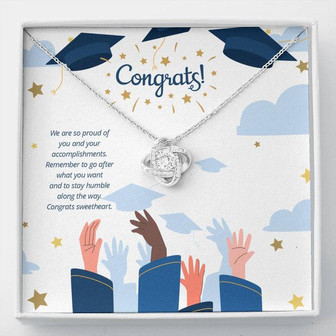 We Are So Proud Of You! - Love Knot Necklace - Thegiftio UK