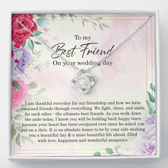 Wedding Gift - To My Best Friend Love Knot Necklace - Thegiftio UK