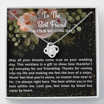 Wedding Gift - To My Best Friend Love Knot Necklace - Thegiftio UK