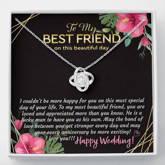 Wedding Gift - To My Best Friend Love Knot Necklace - Thegiftio UK