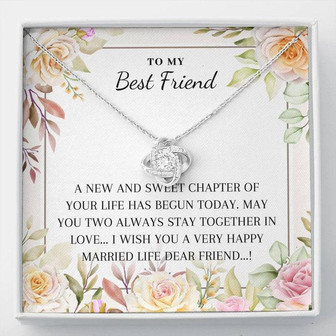 Wedding Gift - To My Best Friend Love Knot Necklace - Thegiftio UK