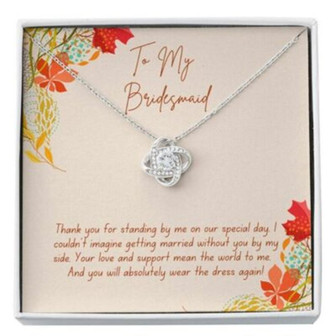 Wedding Necklace, Bridesmaid Gift Necklace From Bride, Bridesmaid Thanks, Maid Of Honor Gift - Thegiftio UK