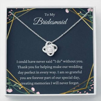 Wedding Necklace, Bridesmaid Gift Thank You For Being My Bridesmaid, Gift From Bride - Thegiftio UK