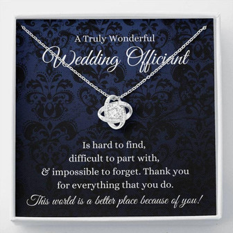 Wedding Officiant Necklace, Wedding Officiant Gift, To A Truly Amazing Wedding Officiant Appreciation Gift, Wedding Officiant - Thegiftio