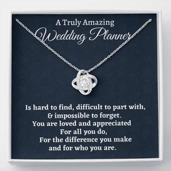 Wedding Planner Necklace Gift, Appreciation Gift For A Wedding Planner, Love Knot Necklace - Thegiftio UK