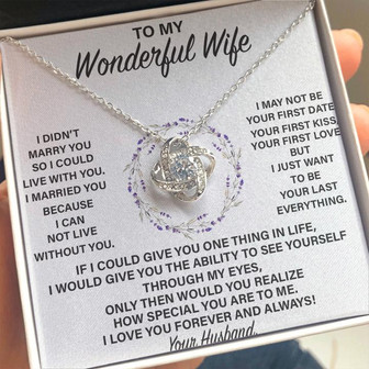 Wf2 Love Knot Necklace Gift For Wife - Thegiftio UK