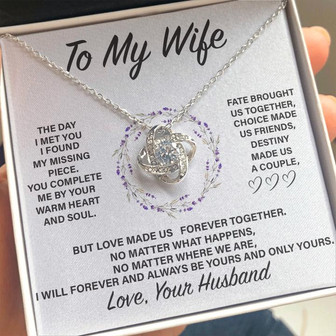 Wf8 Love Knot Necklace Gift For Wife - Thegiftio UK