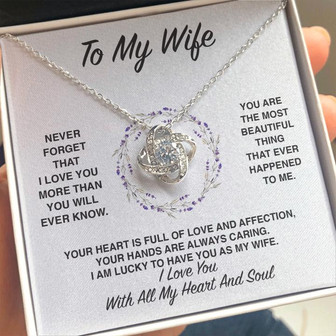Wf9 Love Knot Necklace Gift For Wife - Thegiftio UK