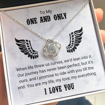 When Live Threw Us Curves Love Knot Necklace - Thegiftio UK