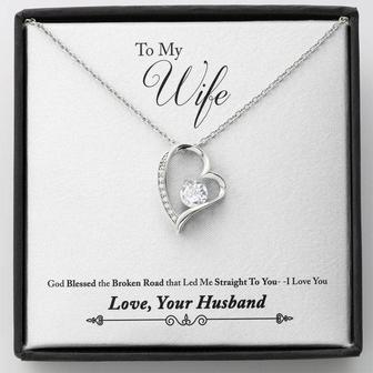 Wife - Beside You Love Knot Necklace, Gift For Wife, Wife Gift, Card For Wife, Wife Birthday, Husband To Wife Gift, Anniversary Gift For - Thegiftio UK
